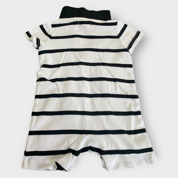 Polo Ralph Lauren Baby Boys Shortall Striped White Polo Infant size 6M - Picture 4 of 5